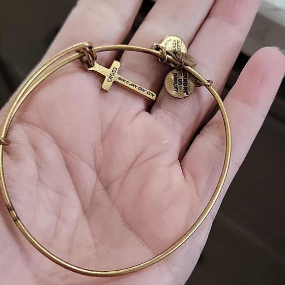 Alex and Ani Mixed Metal Cross Bangle Trio - Gold & Silver Bundle - Picture 11 of 13